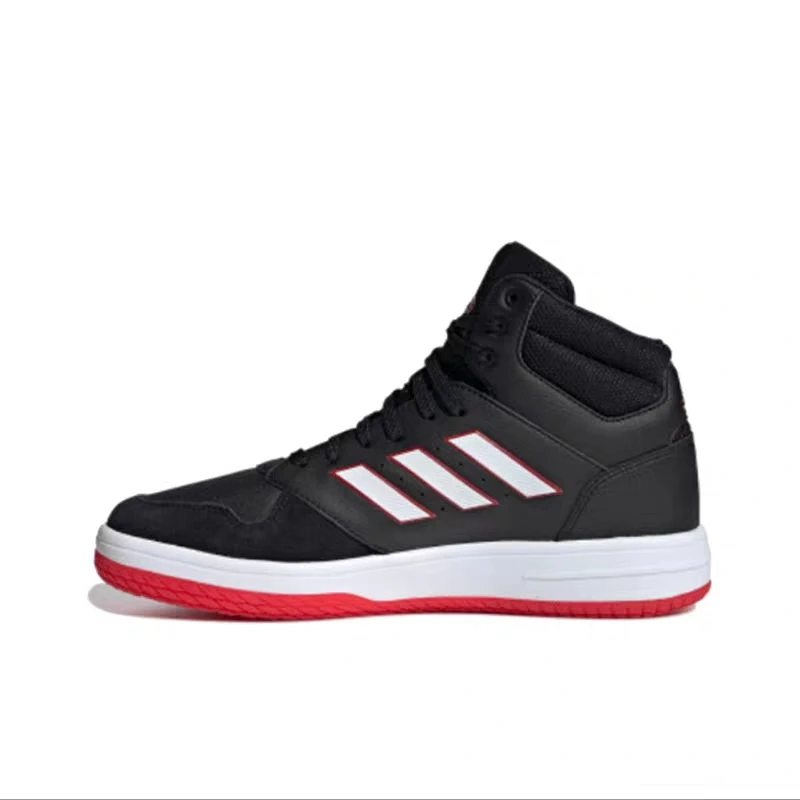 Adidas/阿迪达斯高帮PU皮革三条纹轻便减震耐磨休闲运动鞋 EH1145