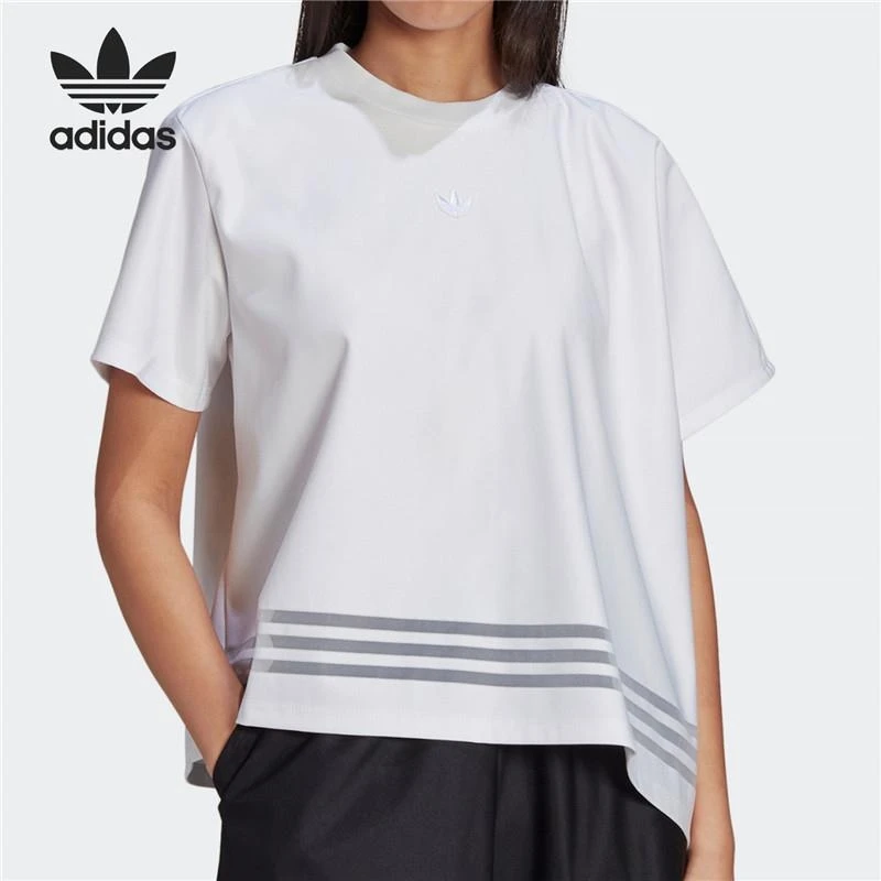 Adidas阿迪达斯三叶草女夏运动休闲圆领短袖T恤GN3189