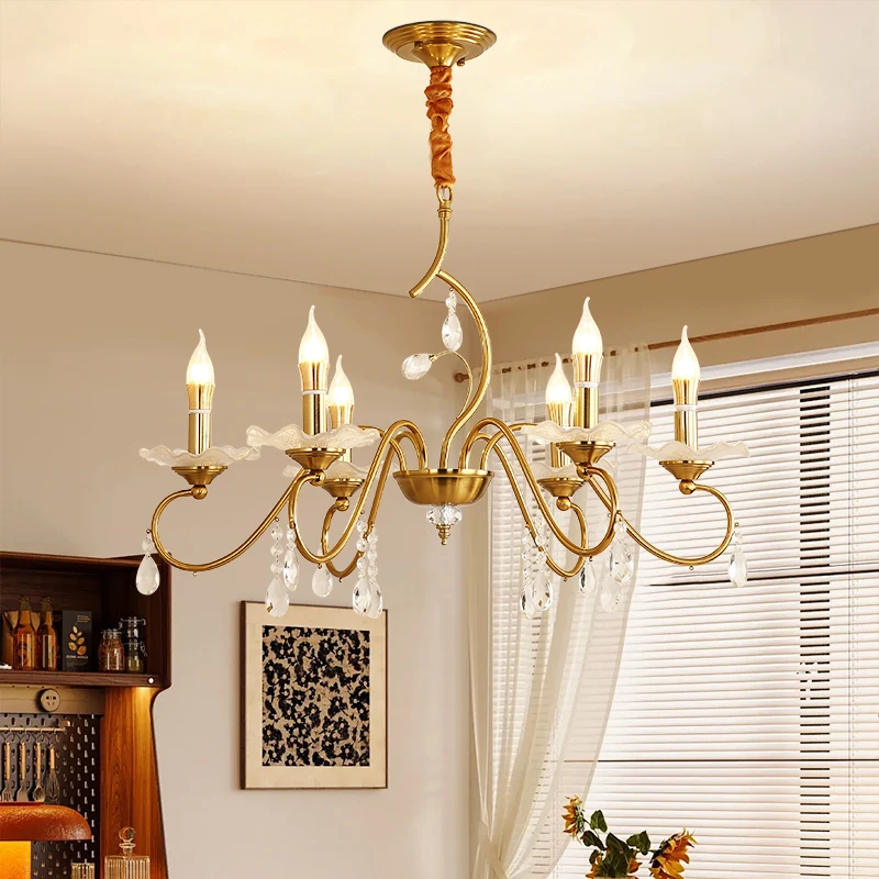 法式吊灯客厅灯餐厅卧室灯具美式复古轻奢水晶吊灯