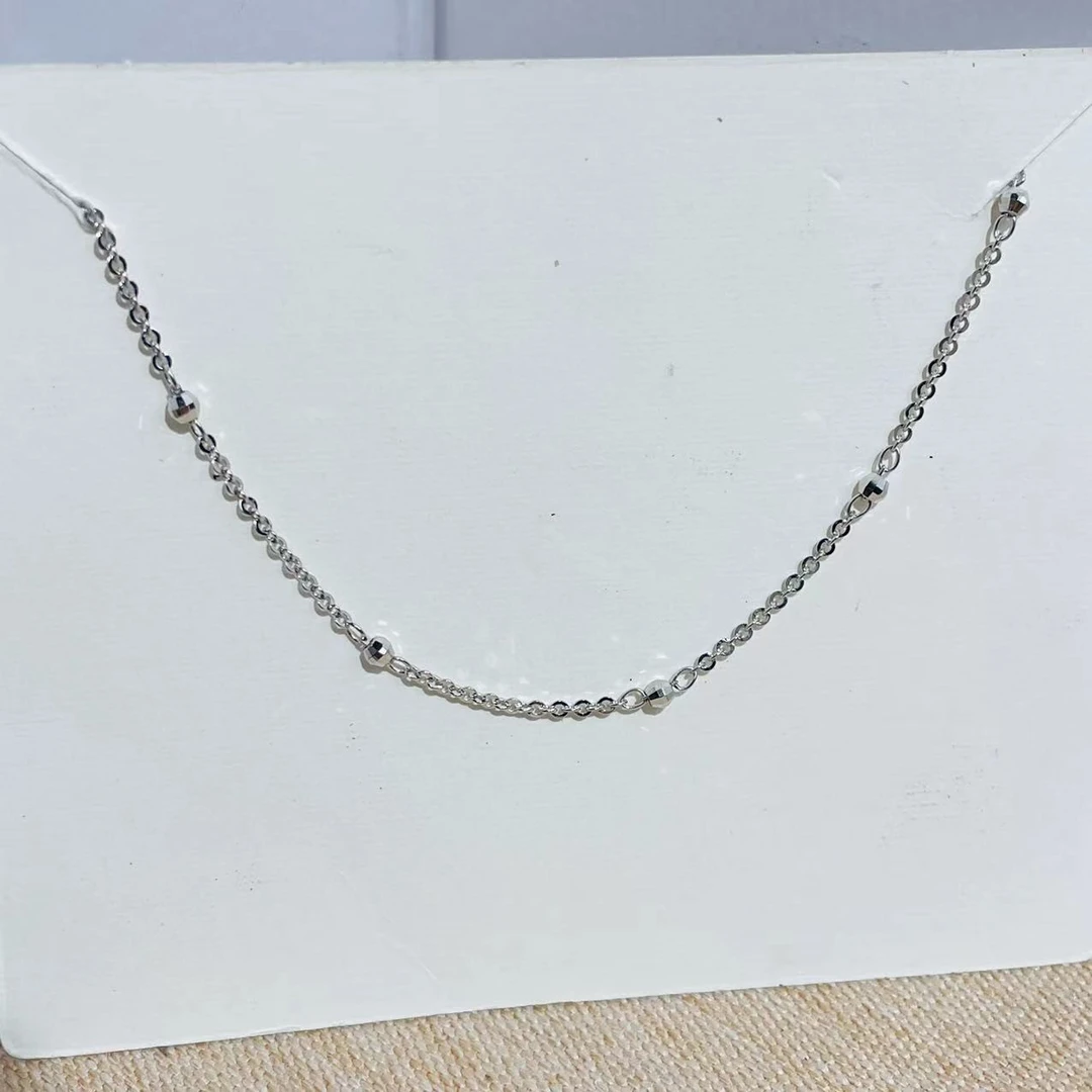 PT950铂金项链 百搭款串珠项链 长约46cm(中间是O字链)