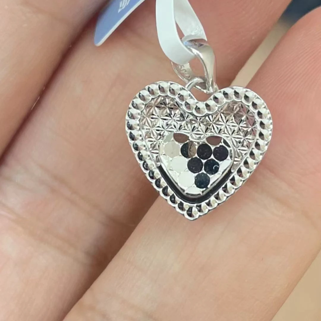 PT950 铂金吊坠 鱼鳞爱心  简约时尚  S 07063