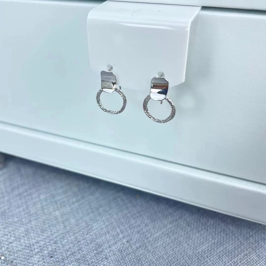 PT950铂金耳饰  几何7字钩 简约时尚潮流 S 09003