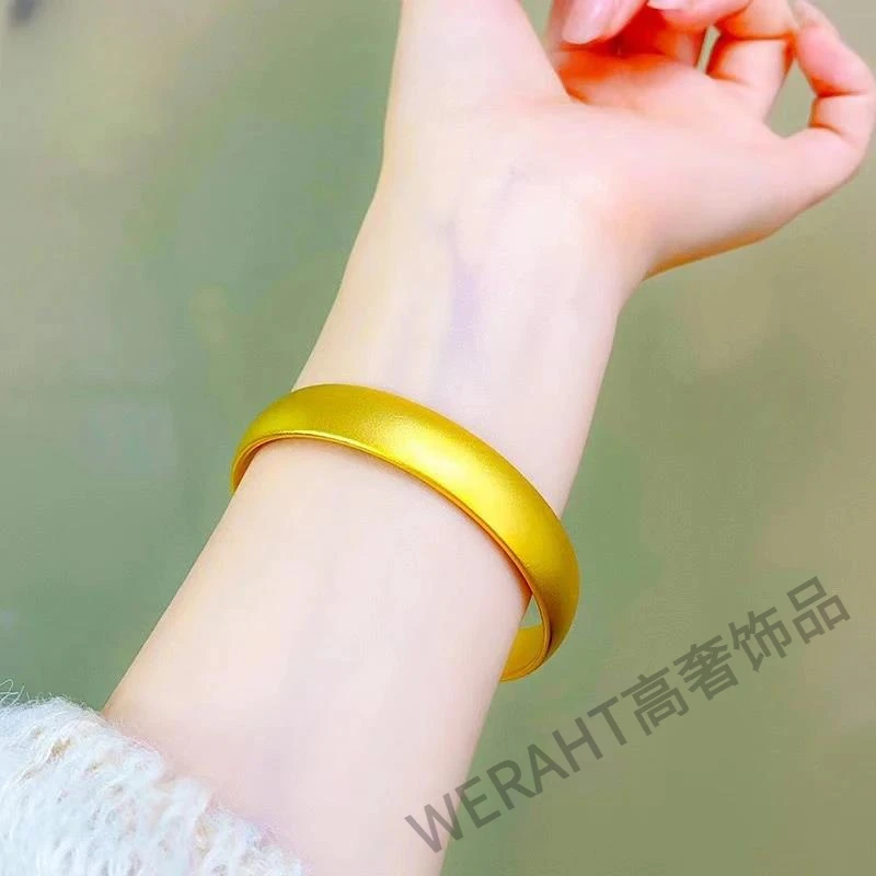 铜合金手镯 泥鳅背手镯经典2024爆款素圈手镯越南沙锡妈妈实心