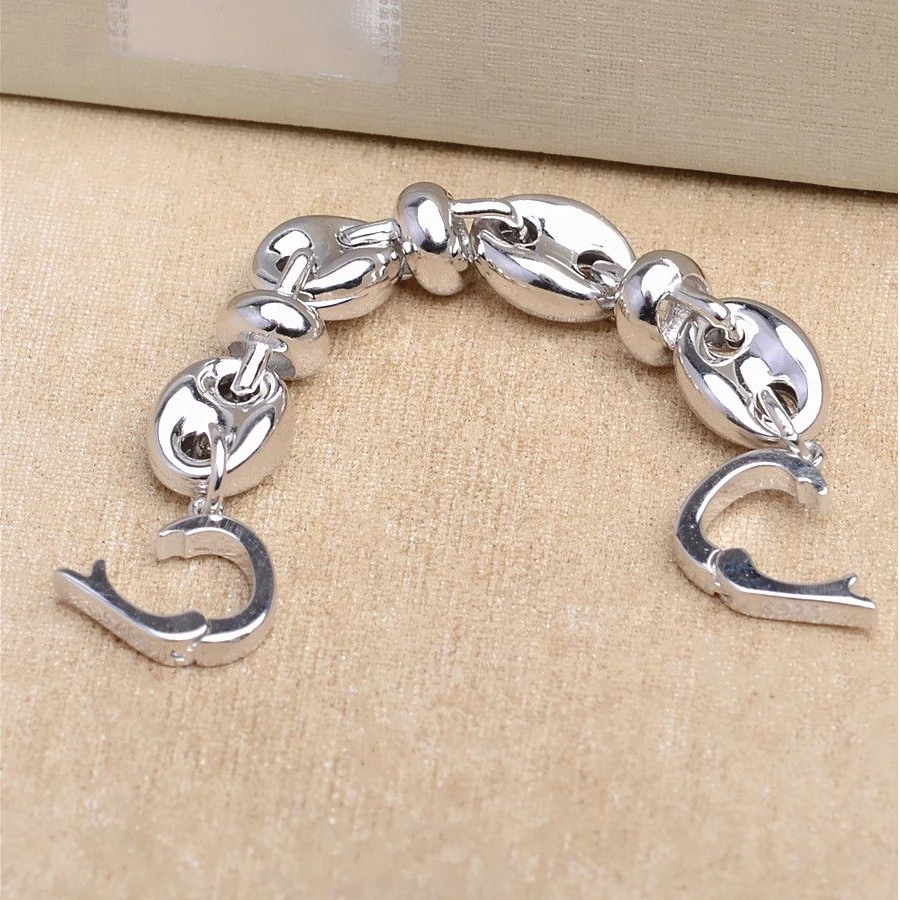 白金万能猪鼻子延长链DIY饰品配件项链手链卡扣链条双卡扣加长链