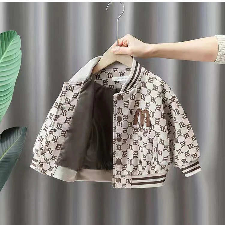 秋款儿童外套休闲洋气男童长袖棒球服韩版时尚潮装夹克帅气时髦