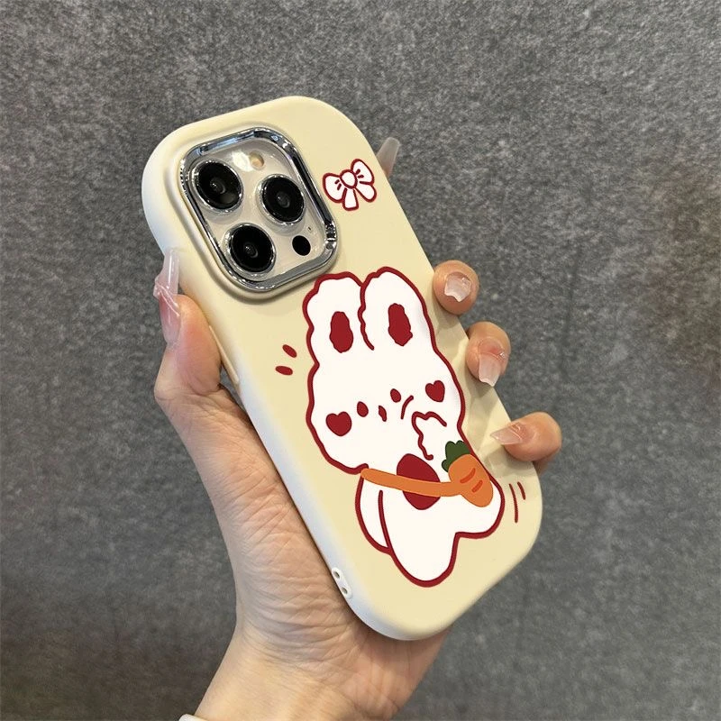 萝卜包包金属框苹果华为荣耀vivo小米oppo手机壳卡通iPhone15