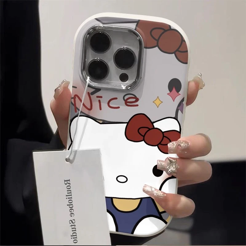KT猫金属框苹果华为荣耀vivo小米oppo手机壳卡通iPhone15