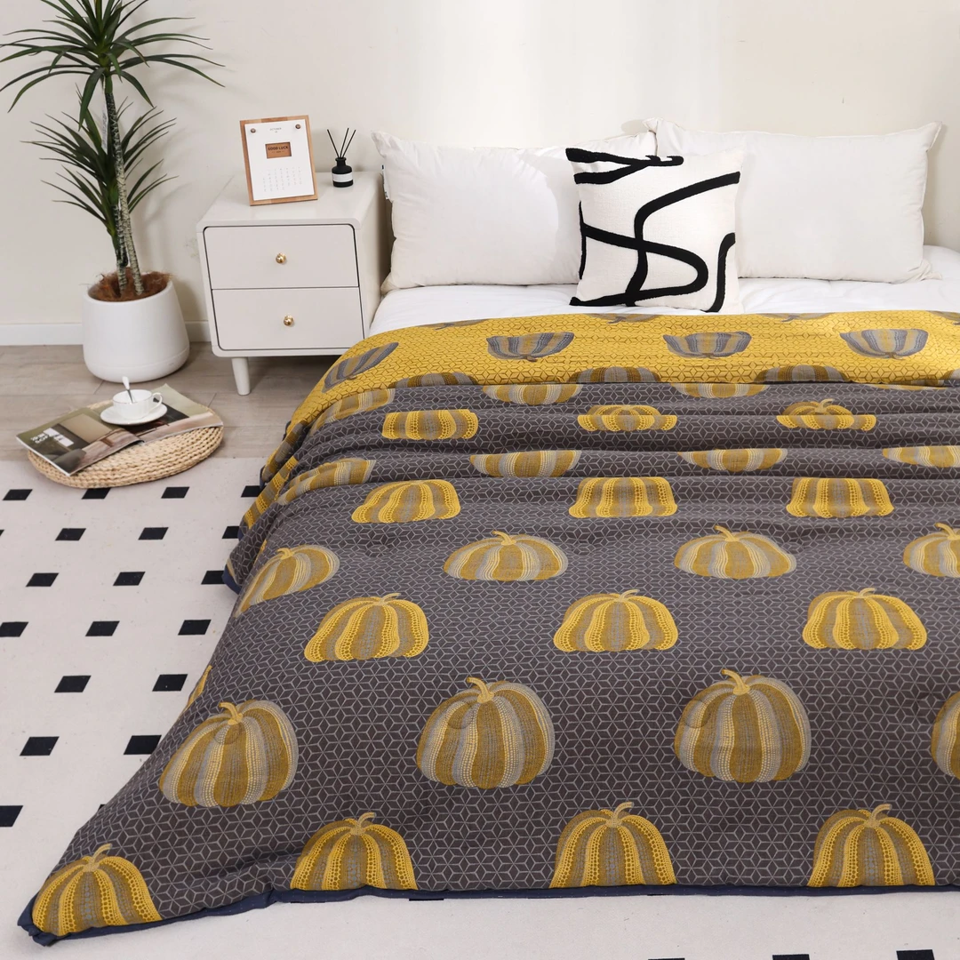 【苏娜 双层纱被子】2X2.3米纯棉全棉秋冬双层纱双人被