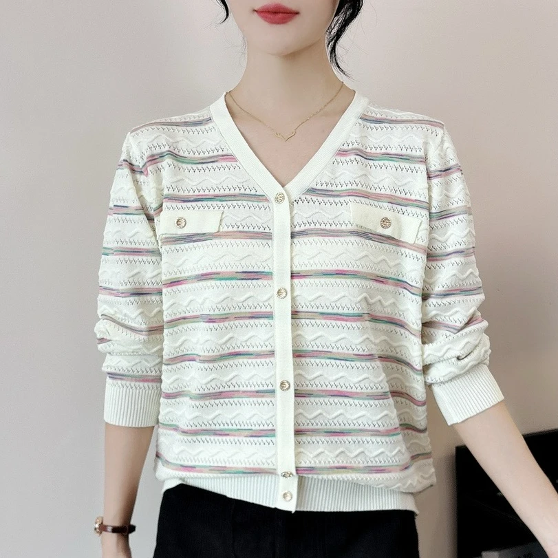 小香风内搭外穿打底衫女秋冬显瘦软糯毛衣洋气V领长袖针织衫上衣