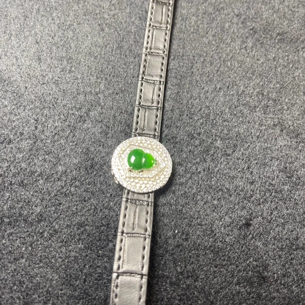 翡翠满绿高冰葫芦时尚潮流手链