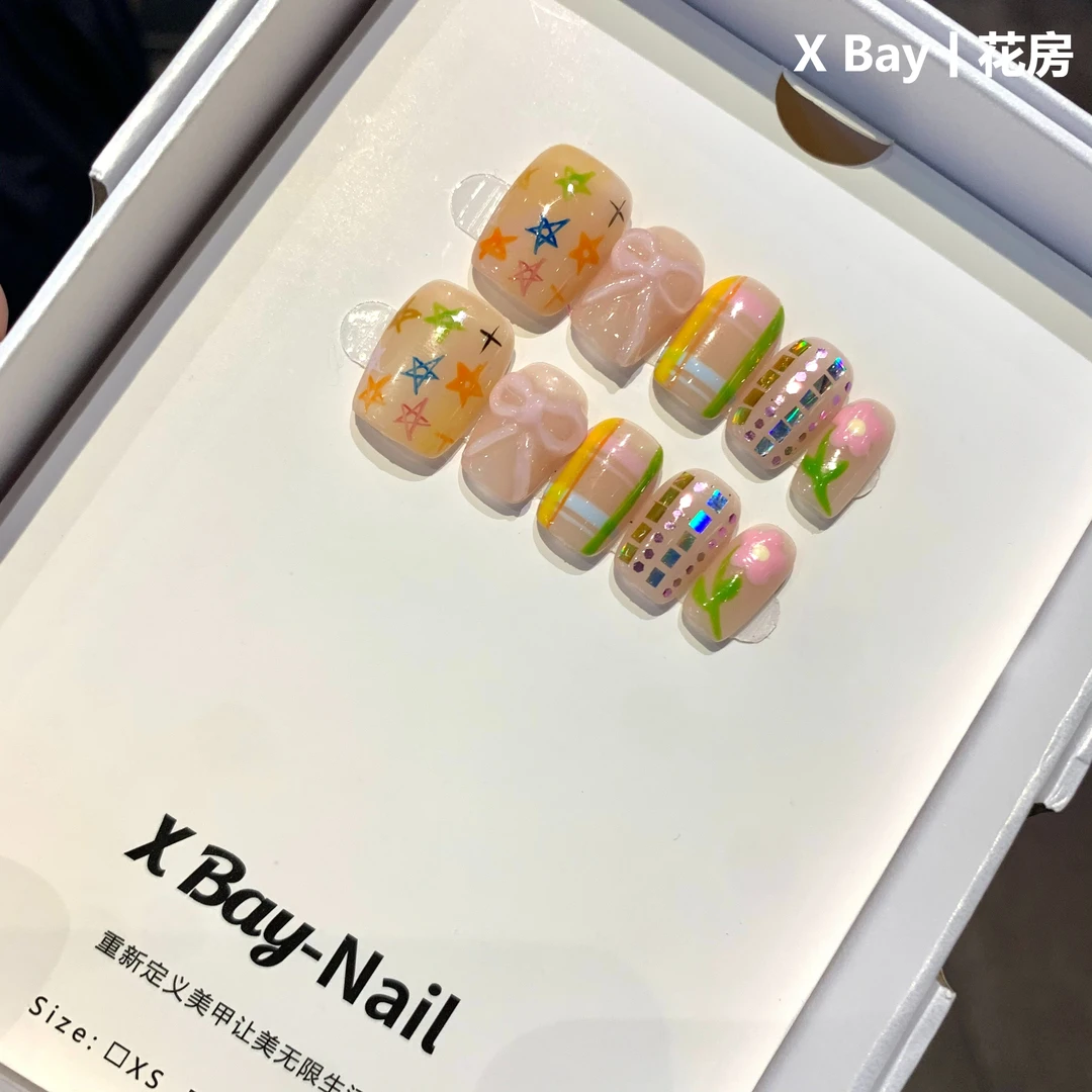 「花房 」X Bay丨手工穿戴甲·设计师款式美甲小众短甲高级穿搭