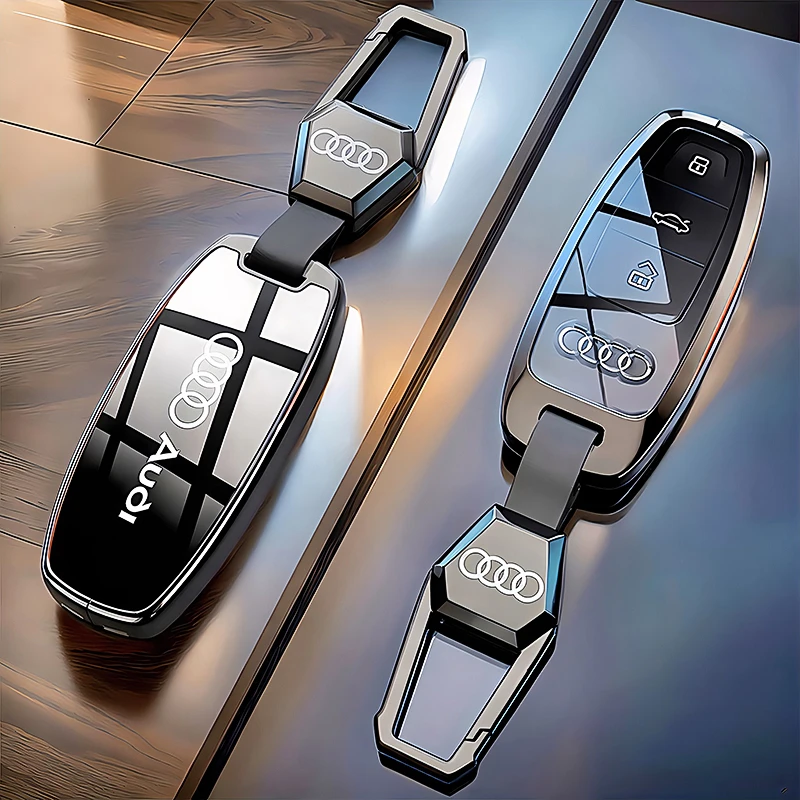 2025新款奥迪a6l钥匙套q5l高档q7网红a8全包a3时尚男车标改装壳扣