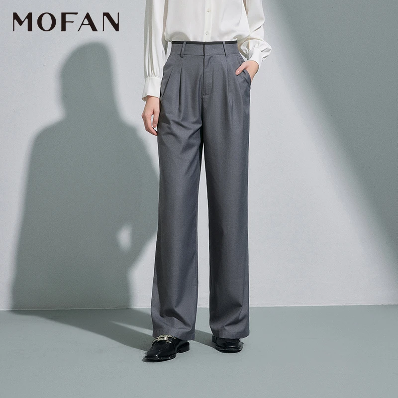 【籽言专属】MOFAN摩凡秋新款灰色休闲裤MAK373419