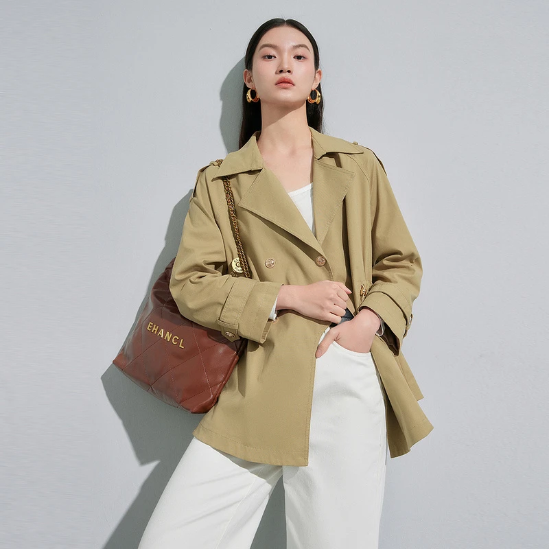 【籽言专属】MOFAN摩凡春新款卡其风衣MAF375566