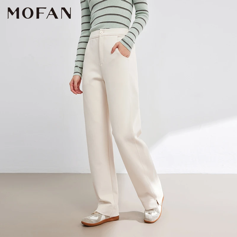 【彩彩专属】MOFAN摩凡秋新款米色休闲裤MDK374126