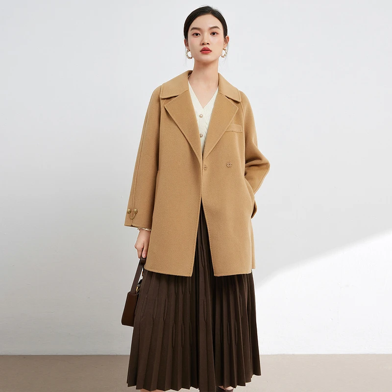 《李易行》MOFAN摩凡秋新款米色毛呢外套