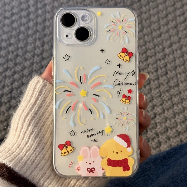 彩色烟花苹果iPhone15/14promax手机壳13软壳12太空壳11/xs/xr/T