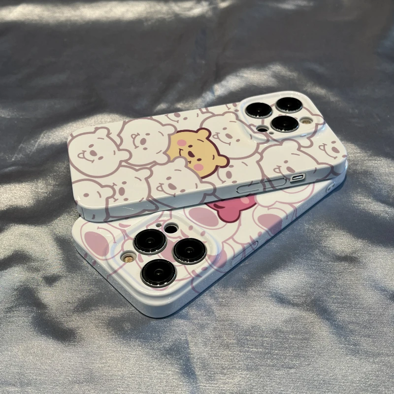 探头草莓熊维尼熊苹果15菲林壳iphone15promax/12/11手机壳xs硬xr
