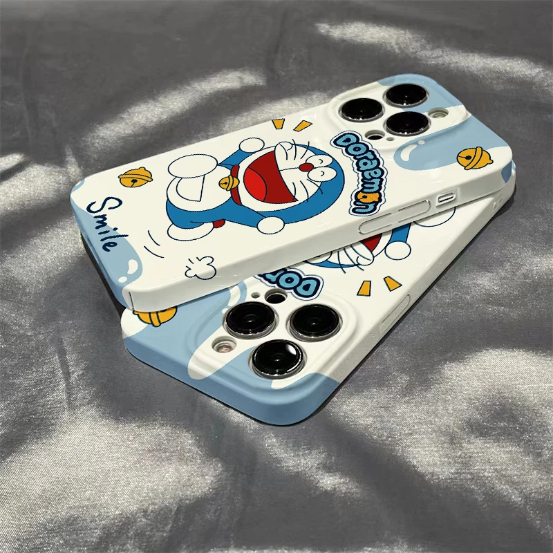 可爱奶油叮当猫iphone13/15promax菲林壳12苹果11硬壳XS手机壳XR