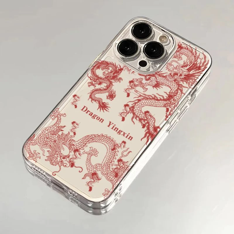 红龙贺岁苹果华为iPhone15/14promax/13/12/11手机壳xs软xr太空壳