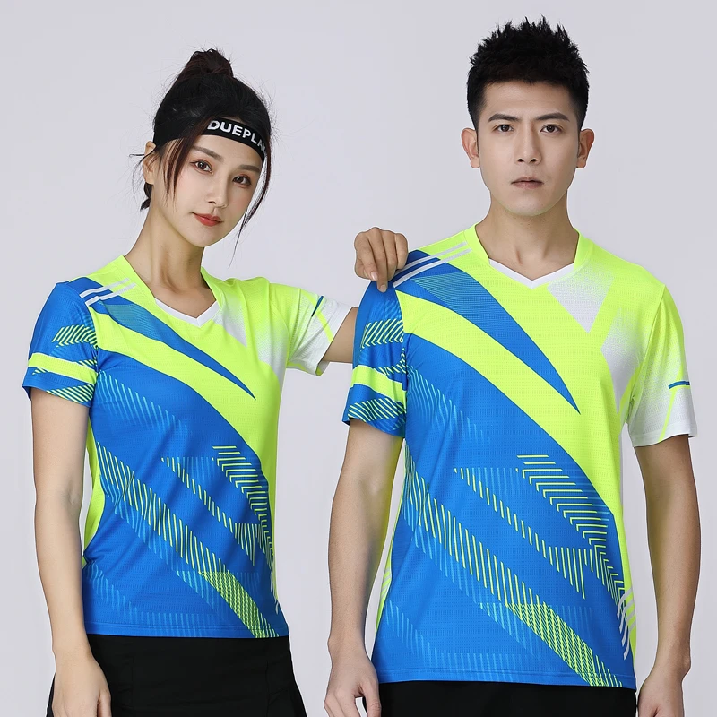 运动速干短袖t恤男女同款健身训练马拉松跑徒步v领团建体队服上衣