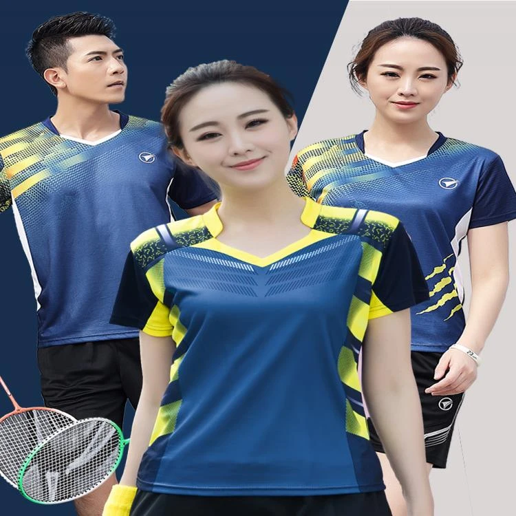 羽毛球服上衣女运动男透气衣服定制比赛训练服球衣乒乓球速干短袖