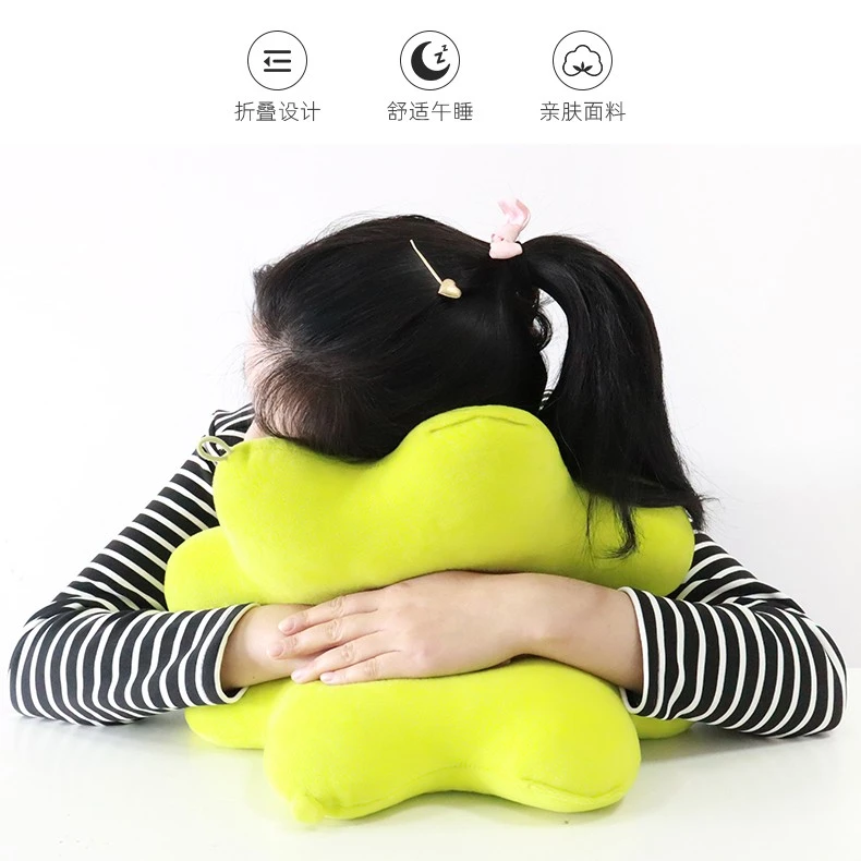 意匠折叠太阳花办公室午睡枕小学生趴着睡觉神器午休抱枕靠背腰垫