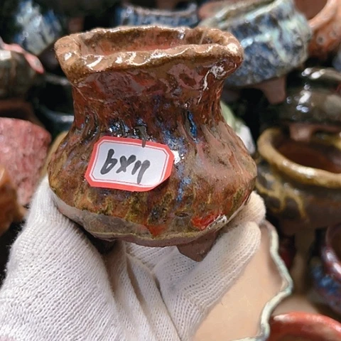 红陶粗陶花盆手工