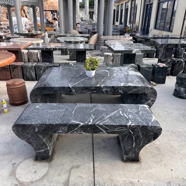 石桌石凳庭院花园户外一套花岗岩茶台园林天然石头石椅家用室外桌