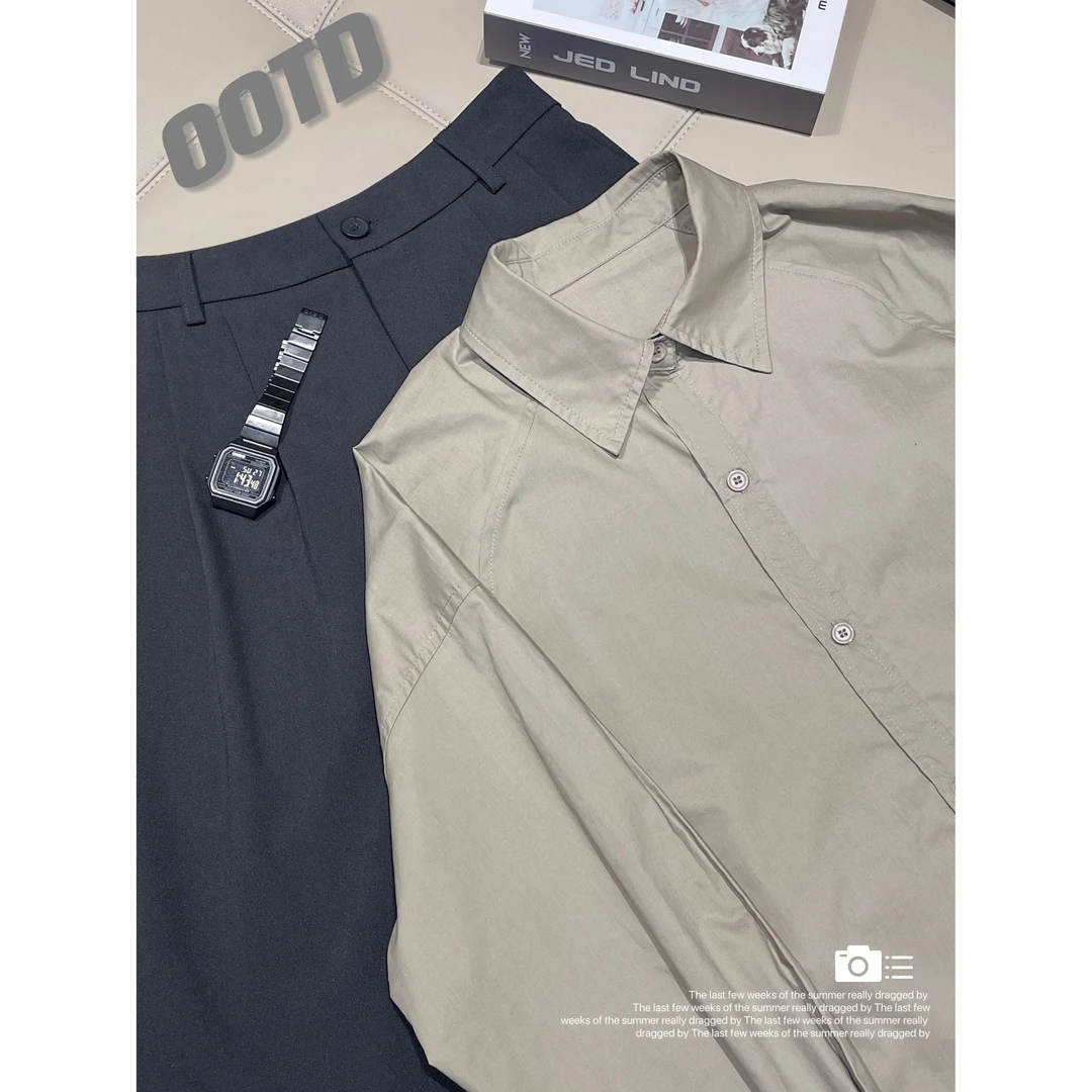 广州大缘推荐T0532秋季新款女装POLO领经典通勤简约商务百搭衬衫