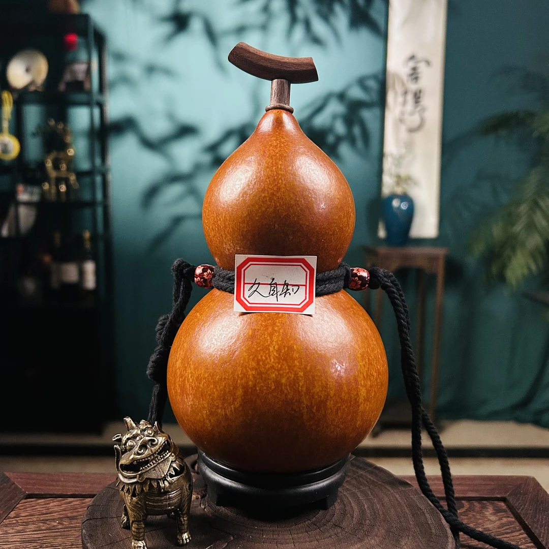 臻藏级 —【久自知】—【凌梦葫】正宗非遗大漆酒葫芦珍藏福禄摆件