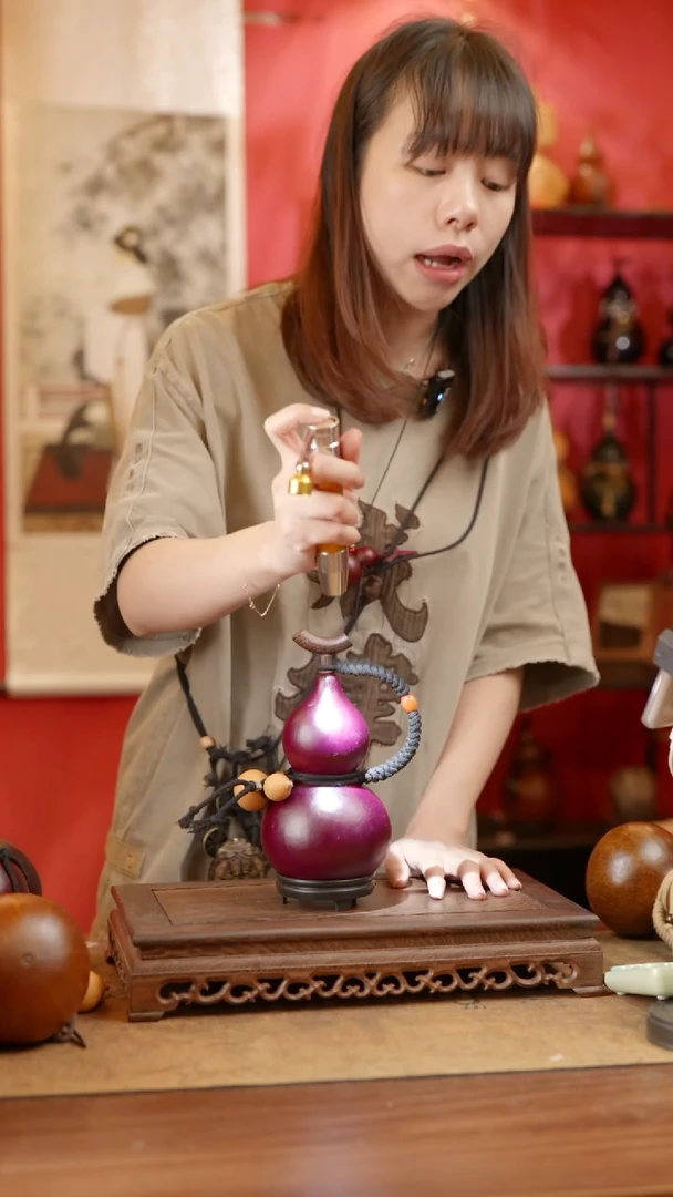 【闪购商品】376号精品天然大漆工艺防渗内胆酒葫芦~