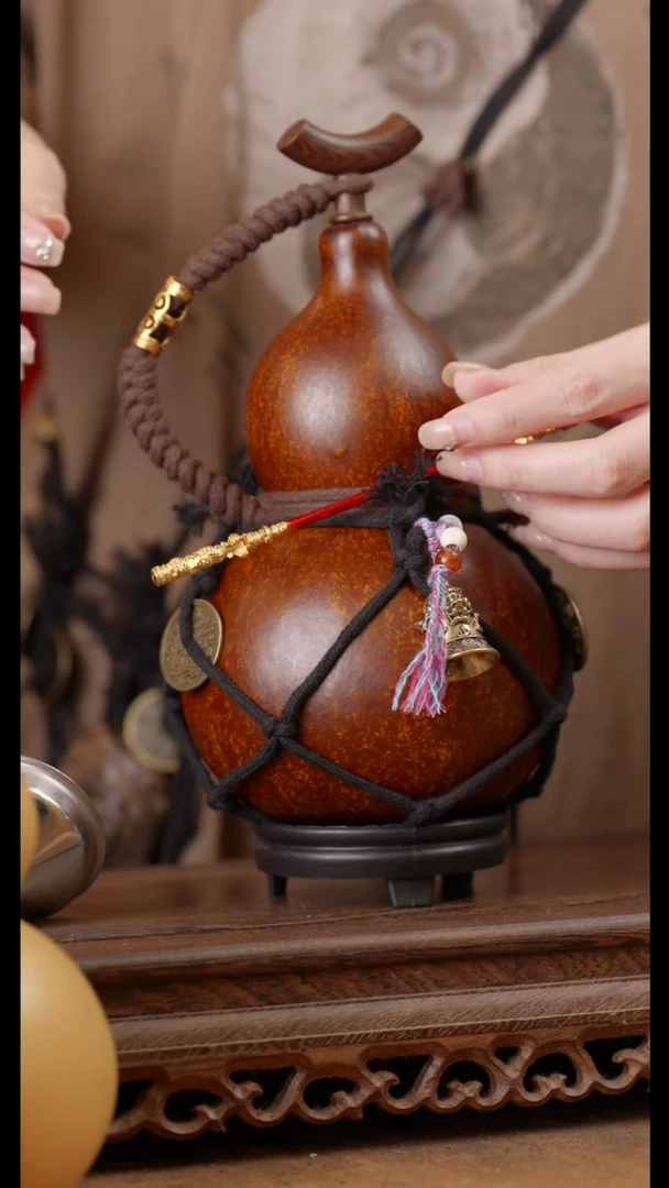 【闪购商品】151号精品天然大漆工艺防渗内胆酒葫芦~