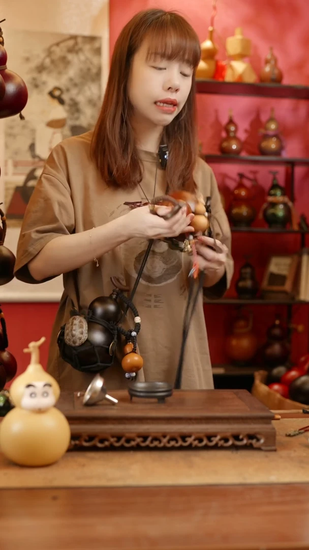 【闪购商品】46号精品天然大漆工艺防渗内胆酒葫芦~