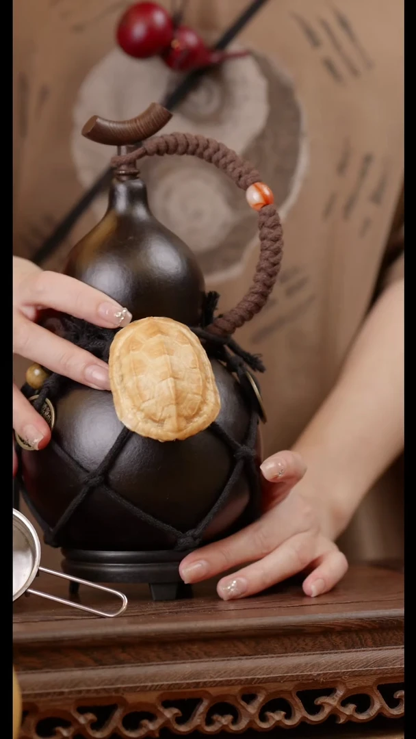 【闪购商品】310号精品天然大漆工艺防渗内胆酒葫芦~