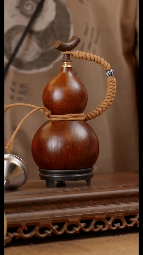 【闪购商品】精品天然大漆工艺防渗内胆酒葫芦~372
