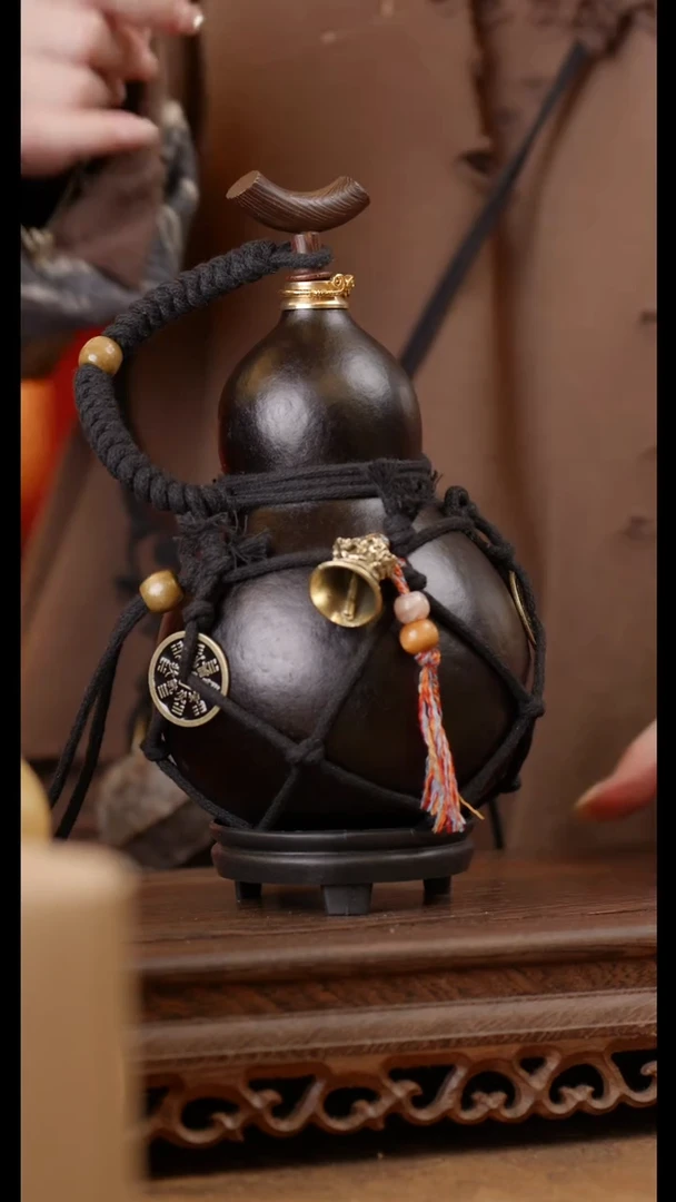 【闪购商品】363号精品天然大漆工艺防渗内胆酒葫芦~