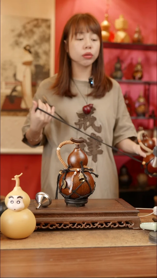 【闪购商品】160号精品天然大漆工艺防渗内胆酒葫芦~