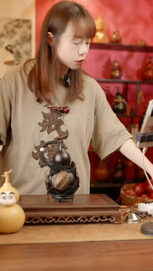 【闪购商品】453号精品天然大漆工艺防渗内胆酒葫芦~