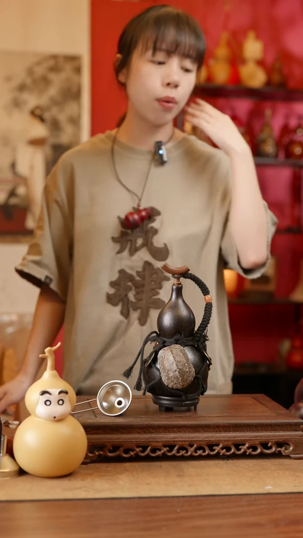 【闪购商品】精品天然大漆工艺防渗内胆酒葫芦~437