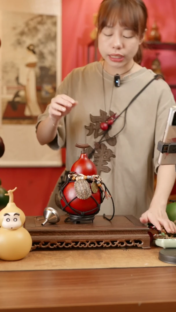 【闪购商品】204号精品天然大漆工艺防渗内胆酒葫芦~