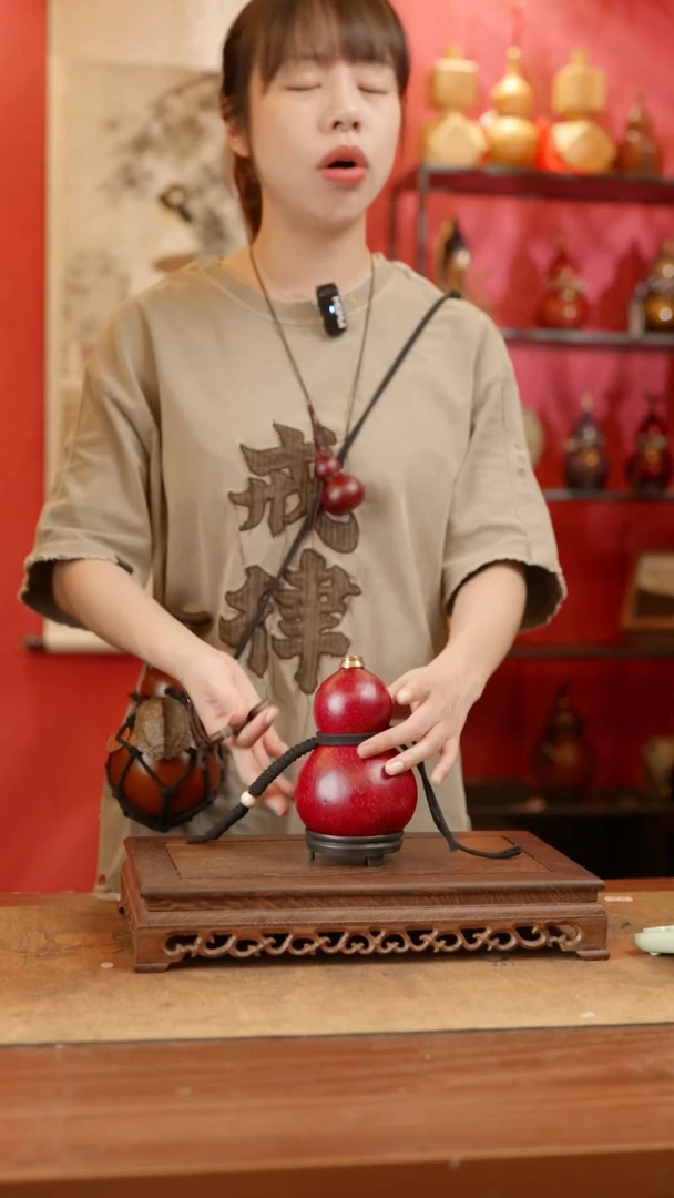 【闪购商品】精品天然大漆工艺防渗内胆酒葫芦~9