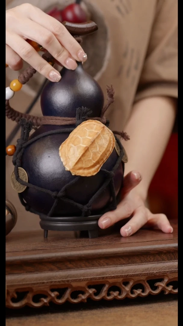 【闪购商品】264号精品天然大漆工艺防渗内胆酒葫芦~