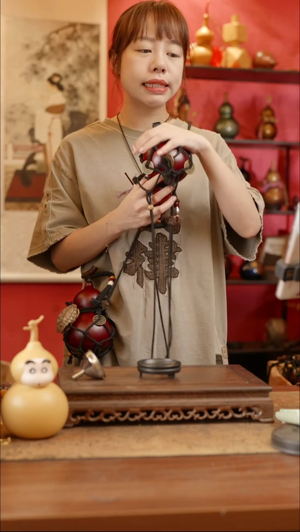 【闪购商品】86号精品天然大漆工艺防渗内胆酒葫芦~