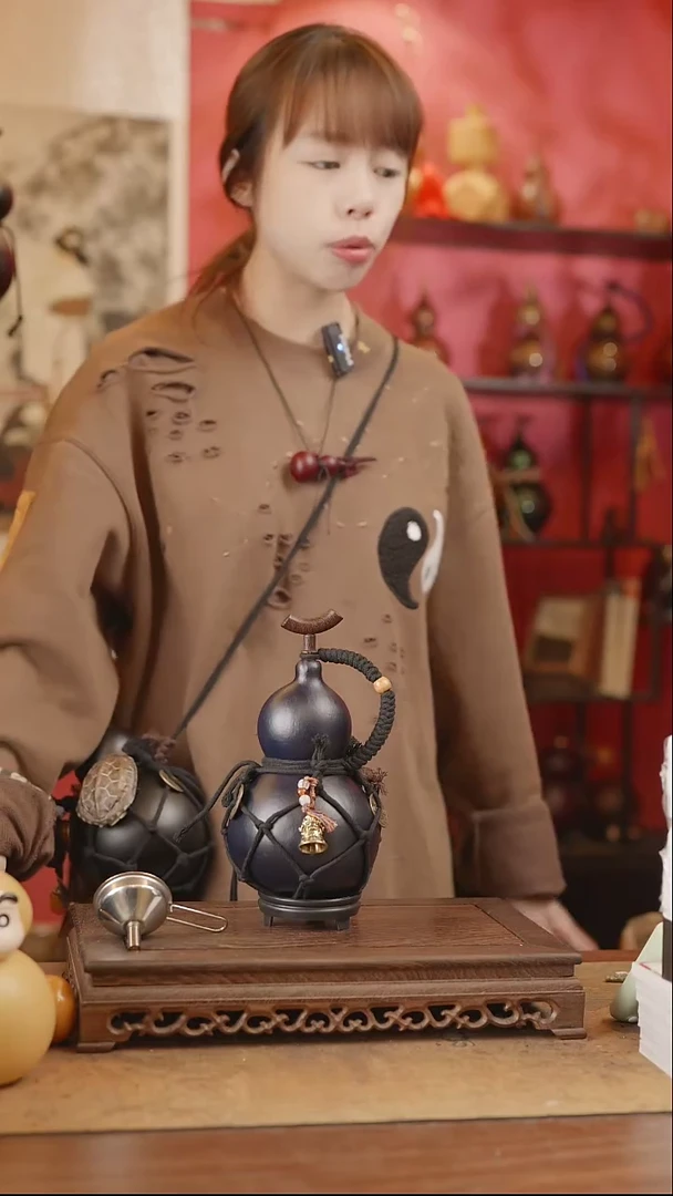 【闪购商品】165号精品天然大漆工艺防渗内胆酒葫芦~