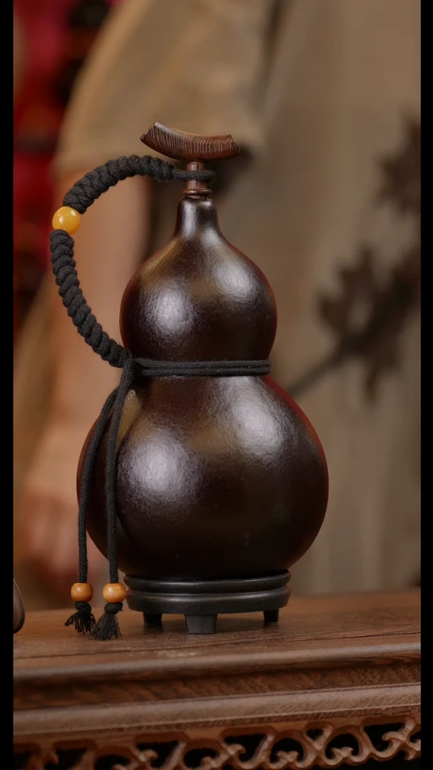 【闪购商品】52号精品天然大漆工艺防渗内胆酒葫芦~