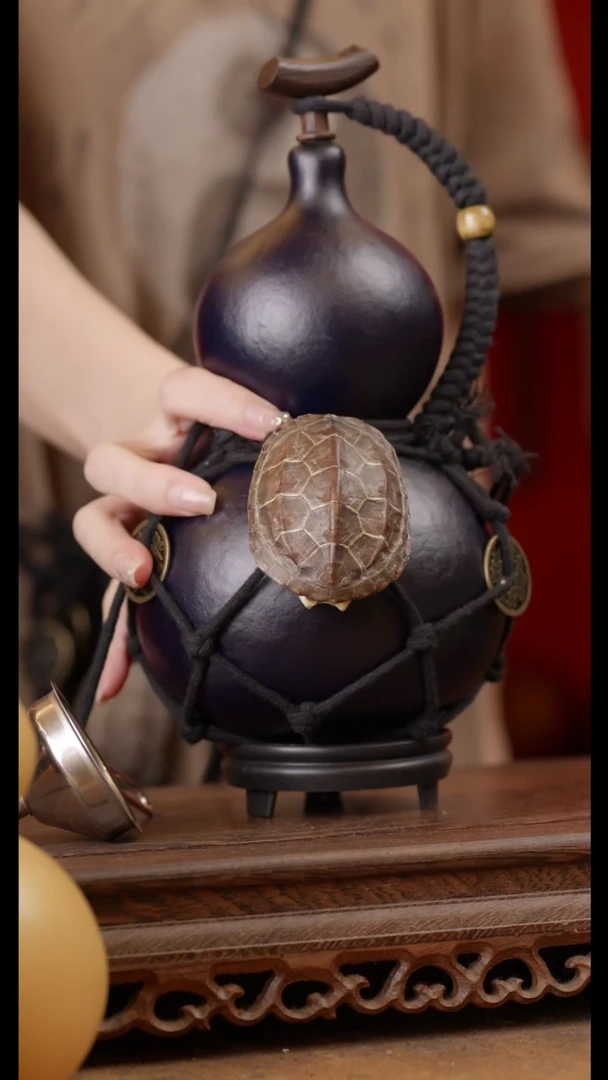 【闪购商品】378号精品天然大漆工艺防渗内胆酒葫芦~