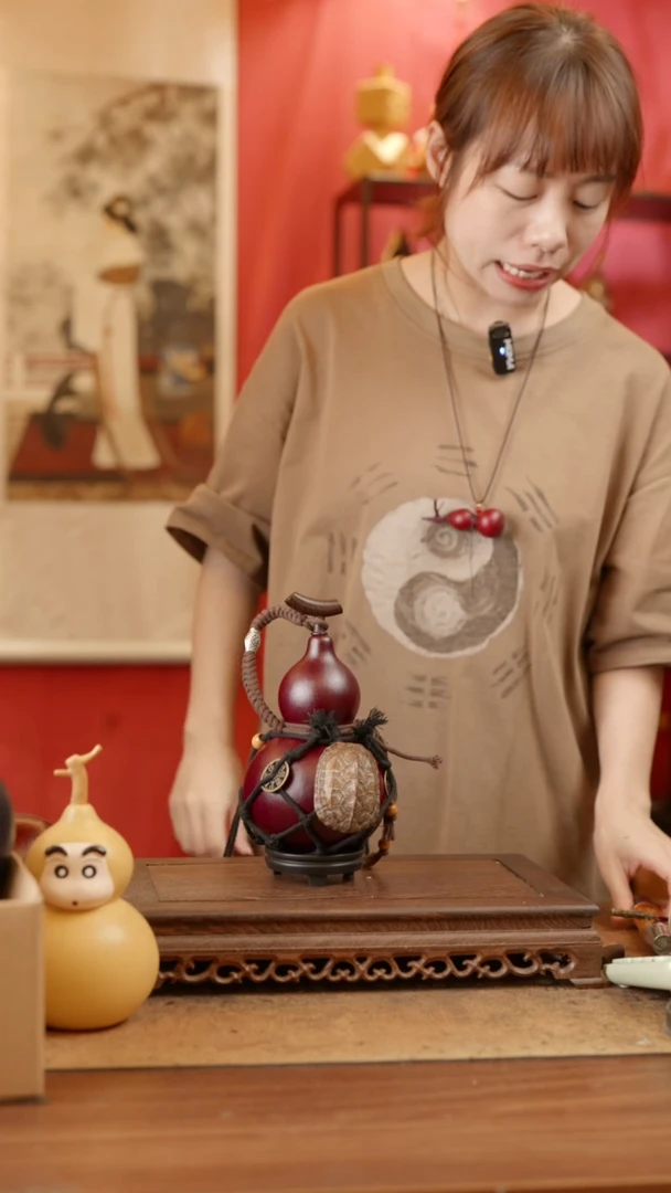【闪购商品】424号精品天然大漆工艺防渗内胆酒葫芦~