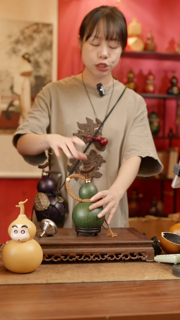 【闪购商品】292号精品天然大漆工艺防渗内胆酒葫芦~