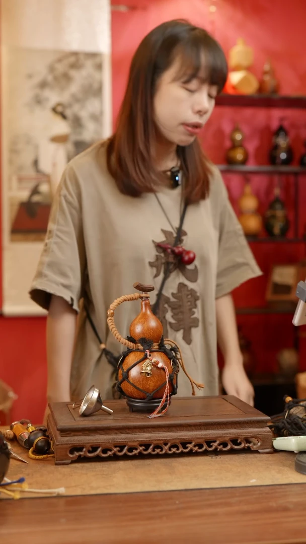 【闪购商品】201号精品天然大漆工艺防渗内胆酒葫芦~
